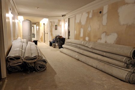 Refurbishment work on the fifth floor of the Chelsea Hotel.