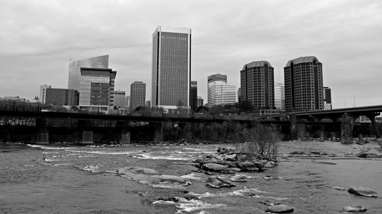 Various elements of the skyline of Richmond.