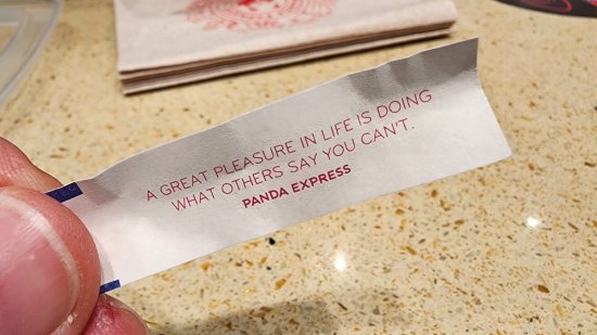 "A great pleasure in life is doing what others say you can't."