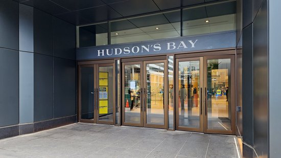 One of the Queen Street entrances to Hudson's Bay.  This was the one that Today's Special used as the main entrance, with the double set of revolving doors, which we saw on many occasions, including in "Our Story Part 2" and "Live on Stage".