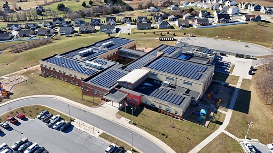 The new Riverheads Elementary School.  This school was built on open land to the west of Riverheads High School.