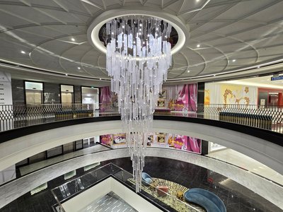 Chandelier in the upscale wing.