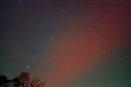 The aurora borealis from High Rock, as viewed through my phone.