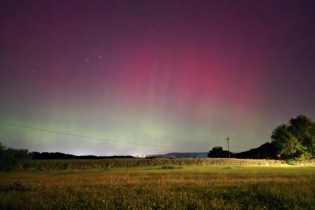 The northern lights as viewed from Ringgold, Maryland.