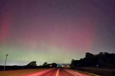 The northern lights as viewed from Ringgold, Maryland.