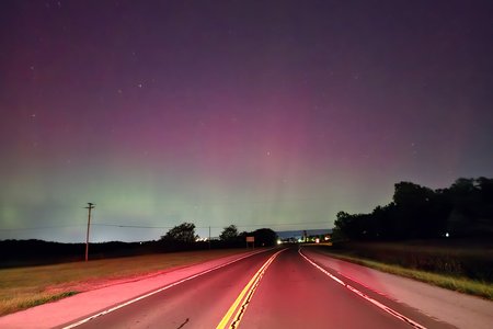 The northern lights as viewed from Ringgold, Maryland.