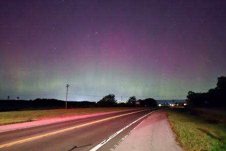 The northern lights as viewed from Ringgold, Maryland.