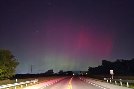 The northern lights as viewed from Ringgold, Maryland.