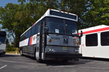 Former NJ Transit bus PA5064, a 1987 MCI MC-9B, now owned by Armond McFadden.