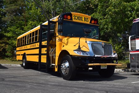 International school bus owned by R. Helfrich & Son, Inc. from West Keansburg, New Jersey, and is still in active service.  This was the only school bus at the show, amongst what otherwise featured transit buses and motorcoaches.