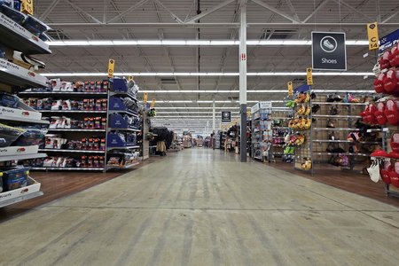 Center aisle through the clothing.