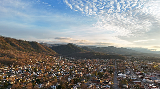 Mountains in Buena Vista, Virginia.