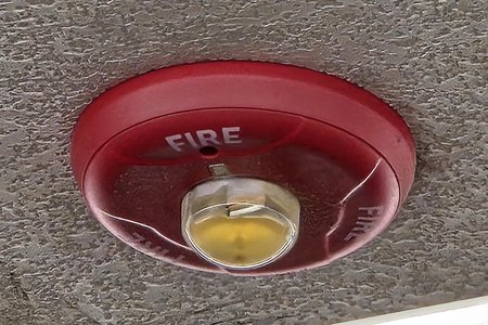 Fire alarm strobe with a mystery liquid in it