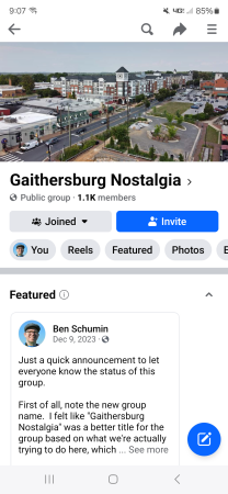 Gaithersburg Nostalgia group after I cleaned it up