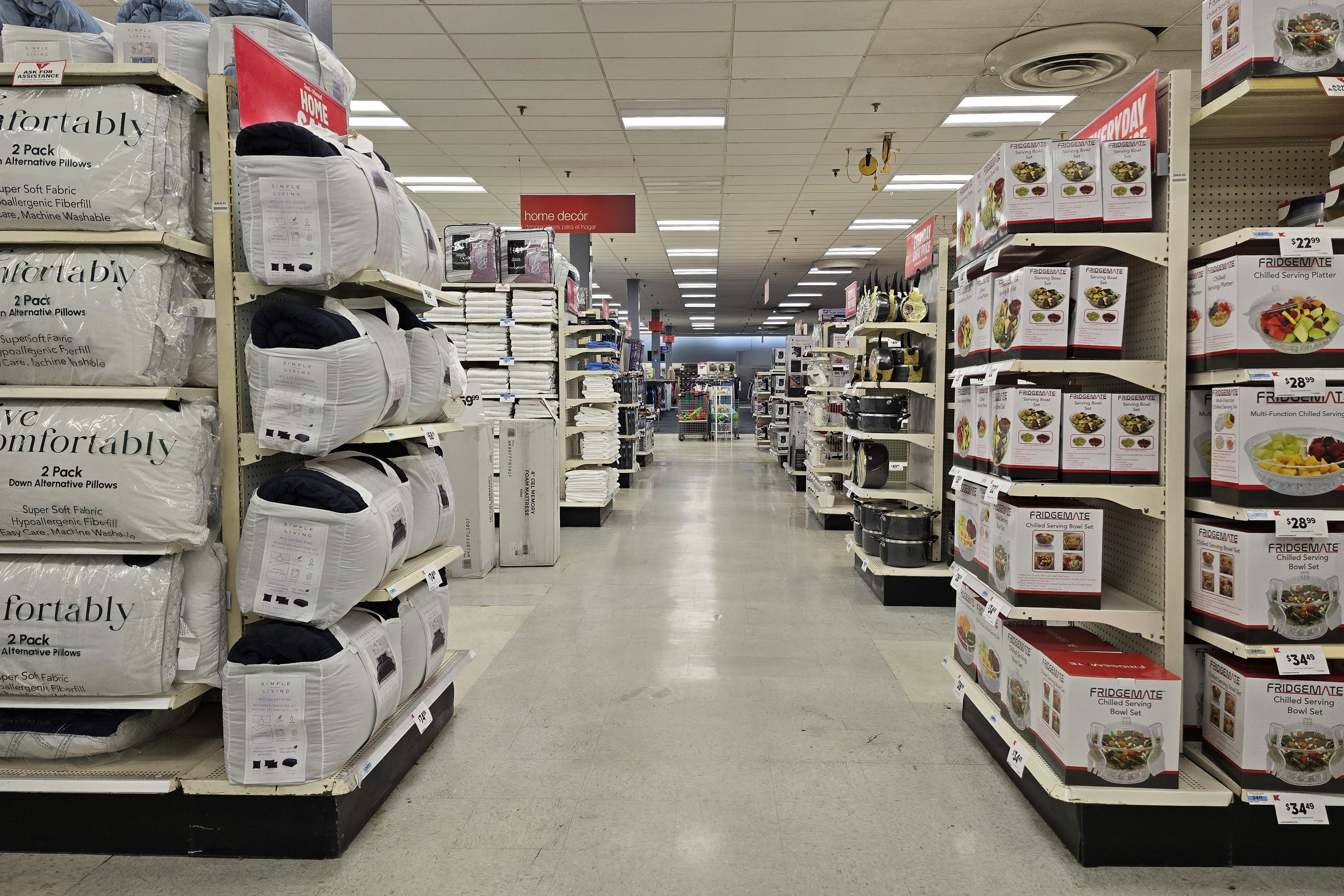 The homelines areas of the store were fairly well stocked.  Lots of product, and a decent selection.