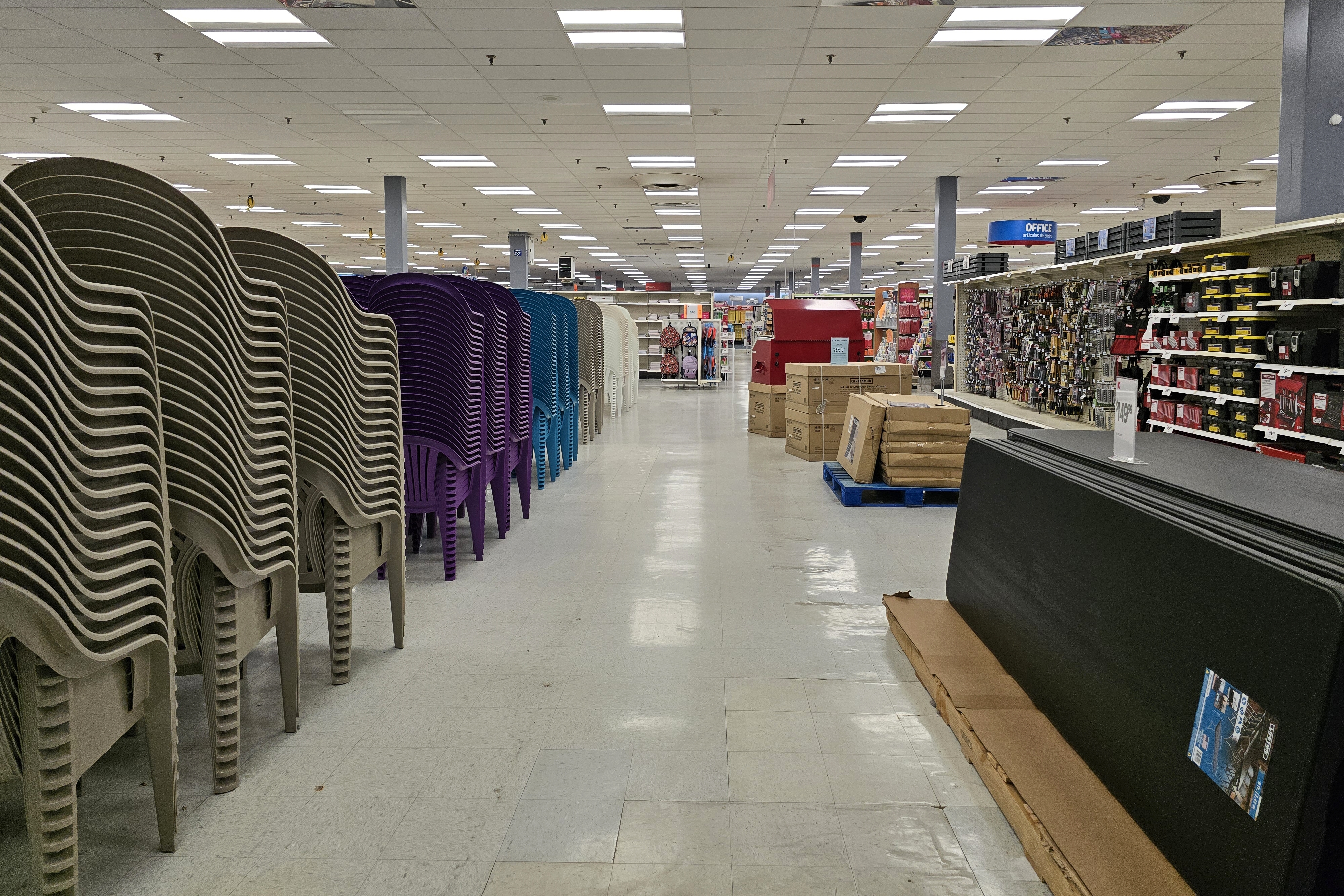 There were a few places where the merchandise selection was somewhat odd, like this very large selection of patio chairs towards the front of the store.