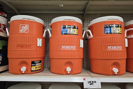 A product oopsie here - what is a Home Depot-branded cooler doing at Kmart?