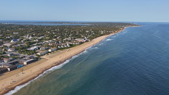 Aerial view of Montauk, New York.