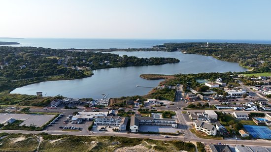 Aerial view of Montauk, New York.