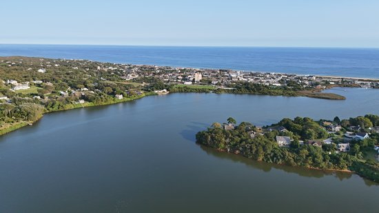 Aerial view of Montauk, New York.