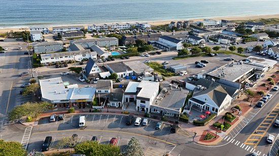 Aerial view of Montauk, New York.