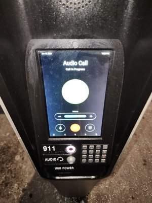 Phone component of LinkNYC kiosk