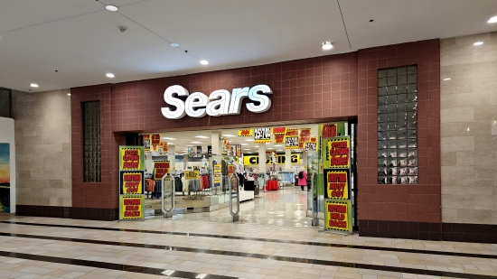 Lower level entrance to Sears.