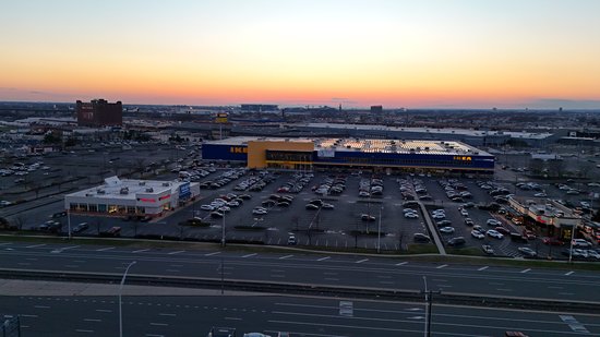 Photo of IKEA at sunset as the drone flew back.