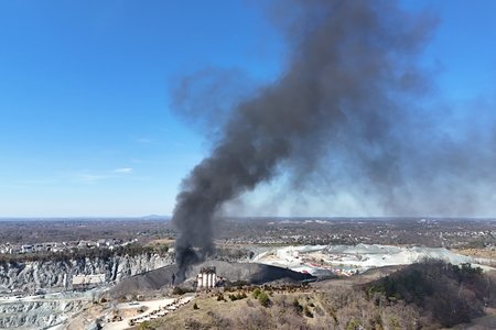 Fire at Aggregate Industries/F.O. Day f width=