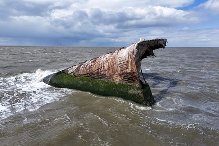 The remains of the SS Atlantus, wrecked off of Cape May