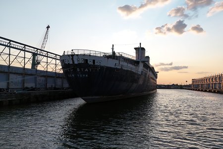 Stern of the SS United States.