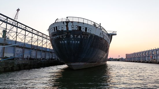 Stern of the SS United States.