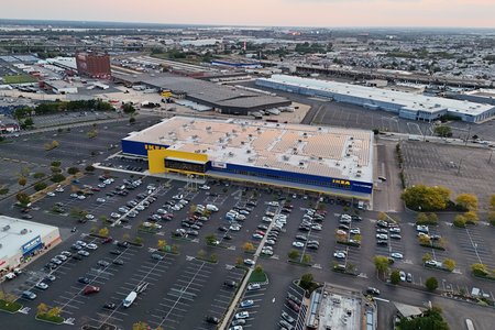 View of IKEA while flying back.