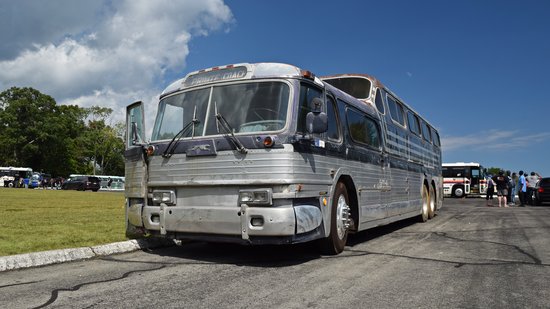 I'm not as big into motorcoaches as I am with transit buses, but this former Greyhound Scenicruiser definitely caught my eye.