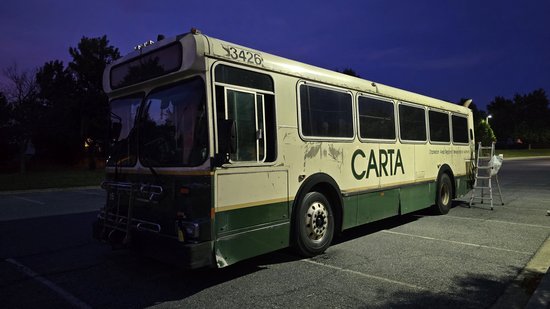 And that's that.  All of the wrap, save for a tiny little sliver in a crevice around the window that I couldn't reach with my hands (but can get with use of tools), is gone from the left side.  I then moved around to the front and attacked the remaining wrap around the sign.