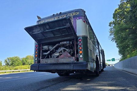 Sitting on the shoulder with the engine hatch open, just like we've done before in Charleston.