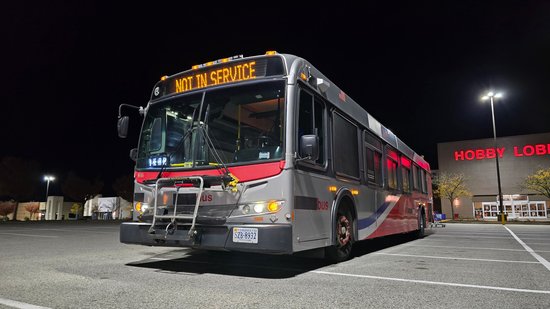 Parked at Corridor Marketplace in Laurel at the furthest extent of my test run.
