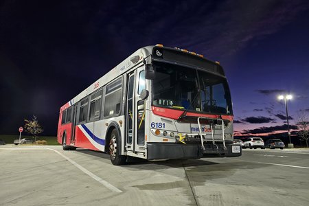 6181, parked in an RV parking space on the south side of the Buc-ee's building.