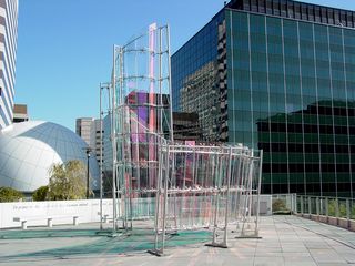 I think of all the things there, seeing the Journalists' Memorial in the bright sunlight was perhaps the best view of all. The colored glass also left an interesting effect on the sidewalks.