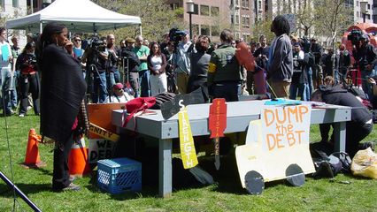 Next to the stage, more props in the shape of construction equipment could be found.