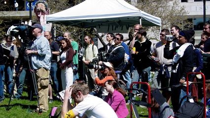 As you can see, the A16 rally was well attended, with lots of people listening to the speeches, and capturing them for posterity.