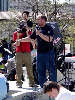 From the stage, people sang, and people read poetry.