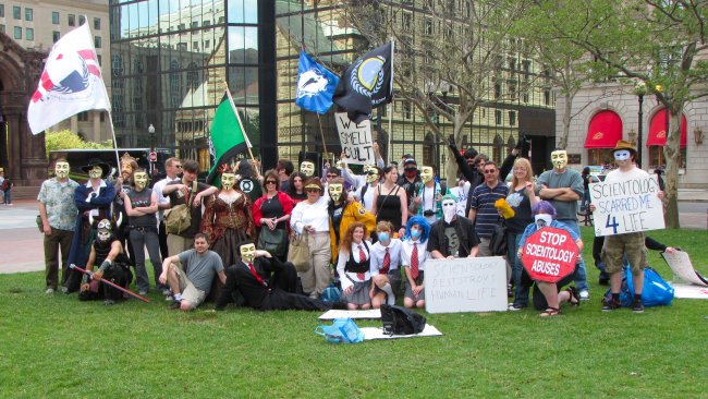 Anonymous as assembled at Copley Square for the Boston Megaraid