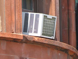 Window air conditioning unit - one of several that we could see.