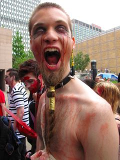 Zombies outside the Prudential Center...