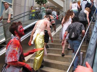 The zombies enter the mall...