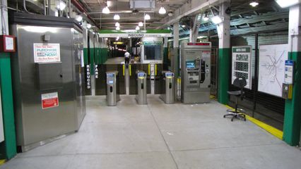 Faregates at Boylston.