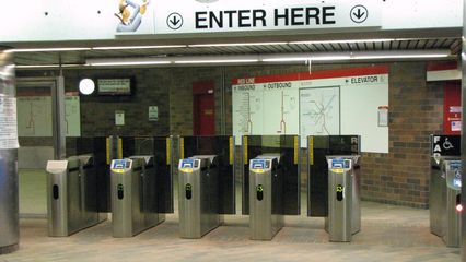 Taking a last look at the faregates at Quincy Adams before heading back to the hotel.