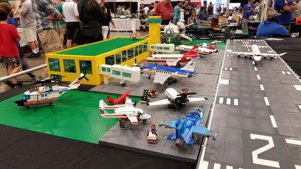 Lego airport.  I built an airport out of Legos once, but it was never this detailed!