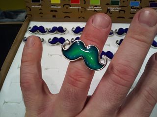 Mustache mood ring. Apparently I was feeling quite satisfied.